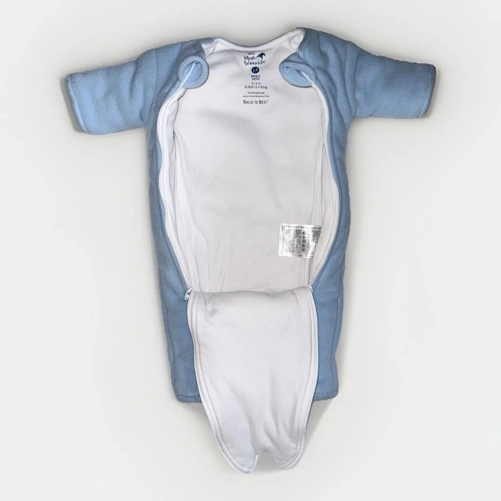 Baby Merlin's Magic Sleepsuit Small 3-6 Months Light Blue Infant Sleep Sack - Picture 4 of 6
